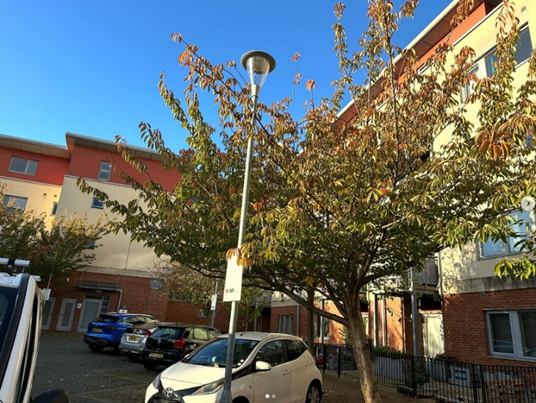 Car park street lamp installed by Perform Electrical in Weston-Super-Mare
