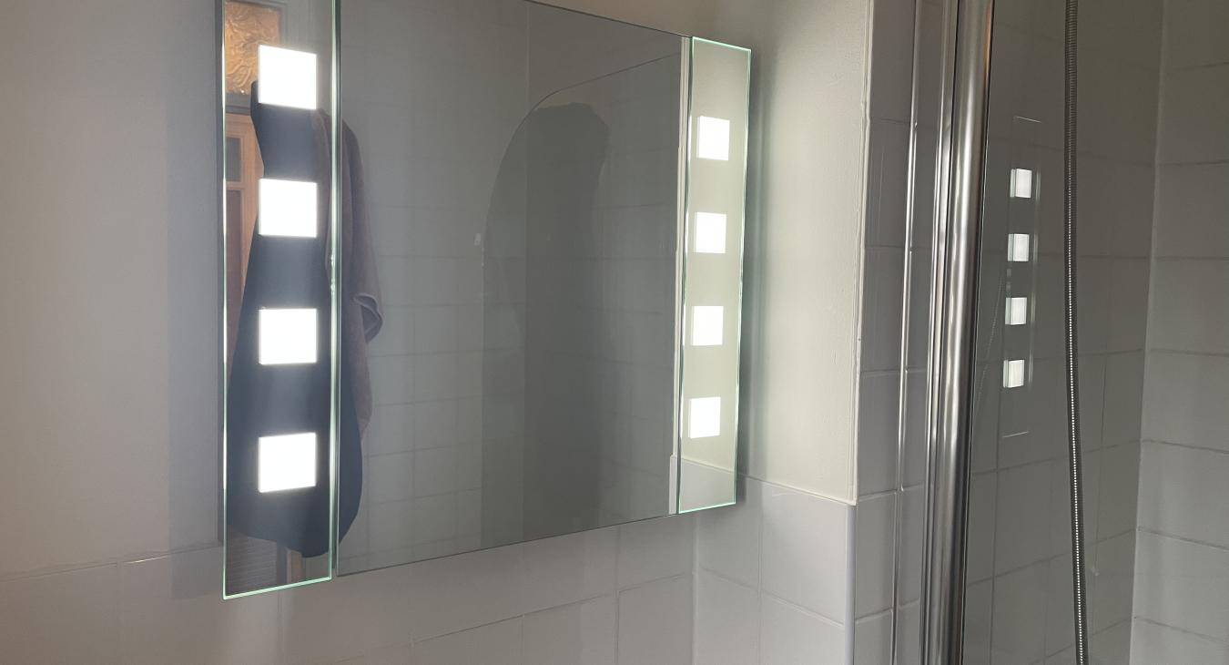 Bathroom mirror: Electrician in Weston